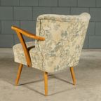 Vintage Cocktailfauteuil – Velours – Houten Armleuningen – Jaren 60 thumbnail 3