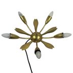 Vintage 50’S Mcm Ceiling Light - In The Style Of Stilnovo - Spider Lamp - Restored / Polished - 5 thumbnail 3