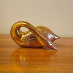 Vintage Zware Messing Zwanen Zwaan Vogels Beelden thumbnail 10