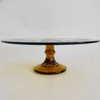 Art Deco Taartplateau Val St. Lambert Amber Geel 1930’s thumbnail 2
