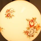 Vintage Grote Glazen Met Bloemen Art Nouveau Style Lamp, Jaren '60/'70 thumbnail 5