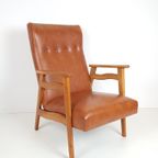 Vintage Bruine Fauteuil Skai Armchair Brown thumbnail 2