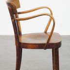 Vintage Bentwood Thonet Stijl Café/Eetkamerstoel Uit De Jaren ’40 Met Een Vleugje Art Deco Design thumbnail 4