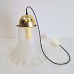 Vintage Peill & Putzler Hanglamp Glas Messing Regency '60 thumbnail 10