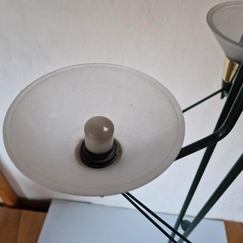 Zeer Stijlvolle Jaren 70/80 Vloerlamp Design Groen Goud