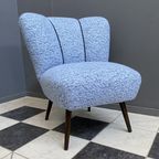 Blue Wool Cocktail Chair 1960S thumbnail 4