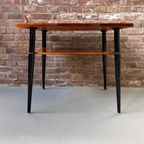 Vintage Hoogglanzende Houten Cocktailtafel, Salontafel Jaren 60, Mid Century Bijzettafel. thumbnail 13