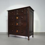 Particularly Cool English Chest Of Drawers / Chest Of Drawers. Dated (Charles 2 Era). Made Of Sol thumbnail 6