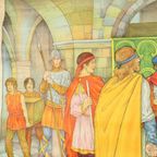 Educatieve Oude Schoolplaat Vaderlandse Geschiedenis Beschaving Karel De Grote 94X65Cm thumbnail 4
