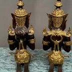 Paar Thaise Boeddha Beeldjes. thumbnail 2