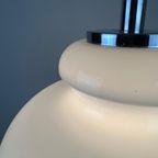 Hanglamp Opaline Melkglas Met Chroom | Vintage Midcentury 2X thumbnail 7