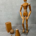 Vintage Set Tekenmodellen (ruimtefiguren En Xl Anatomisch Tekenmodel) thumbnail 3
