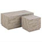 By fonQ | Dice Bijzettafel Set Van 2 Rechthoekig Grijs thumbnail 2