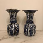 Prachtige Delfs Blauwe Vaas Van Royal Sphinx By Boch Belgium thumbnail 3