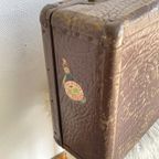 Slangenprint Koffer Brocante Vintage Bruin thumbnail 4