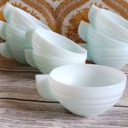 Franse Vintage Opaline Koffiekopjes (set Van 9), Jaren '30, Art Deco, Duck Egg Blue thumbnail 7