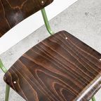 Vintage Marko Stoelen, Groen Opnieuw Gepoedercoat Frame. thumbnail 5