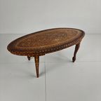 20e-eeuwse Anglo-indiase Ingelegde Botten Salontafel thumbnail 2