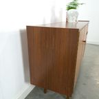 Teak Fineer Dressoir Met Ronde Knop En Lades Nr. 2 thumbnail 12