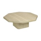Vintage Achthoekige Travertin Salontafel Jaren 70 Design Italiaans thumbnail 4
