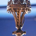 Large Antique Metal Chandelier thumbnail 9