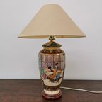 Vintage Authentieke Chinese Vaaslamp, Schemerlamp Tafellamp Porselein thumbnail 4