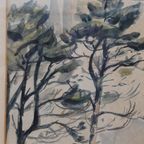 Liesbeth Margaretha Asbeek Brusse (1901-1996) - Aquarel thumbnail 3