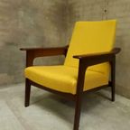 Vintage Fauteuil Easy Chair Mid Century Design Gele Stoel thumbnail 2