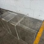 Vintage Plexiglazen Nesting Tables / Bijzettafeltjes thumbnail 2