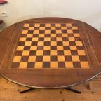Lage Dambord Tafel Speeltafel Salontafel Vintage Frans thumbnail 10
