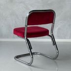 Jaren 70 Eetkamerstoel Vintage Eettafelstoel Retro Rood thumbnail 6