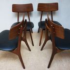 Set Van 4 Louis Van Teeffelen Stavanger Eetkamerstoelen - Topform, Webe, 1960S thumbnail 8