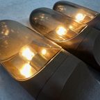 3x Vintage ‘smoked Glass’ Muurlamp – Hans Popp thumbnail 6