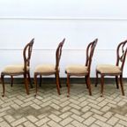 Antieke Mahoniehouten Eetkamerstoelen (4) thumbnail 2