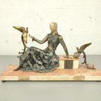 Groot Marmeren Art Deco Beeld Scali thumbnail 3