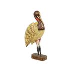 Massief Houten Tropische Vogel Beeld Sculptuur Handbeschilderd 42Cm thumbnail 11