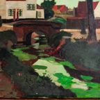 Schilderij Brugge Door Charles Lebon, 1931 thumbnail 2