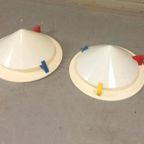 2 Vintage Ikea Memphis Milano Plafondlampen Wandlampen, Set thumbnail 9