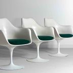 Grote Set Van 8 Vintage Mid-century Tulip Eetkamerstoelen Van Eero Saarinen Voor Knoll thumbnail 5