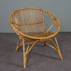 Bijzondere Rotan Fauteuil, Rohé Noordwolde, 1950 thumbnail 2