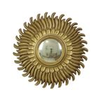 Vintage Zonnespiegel Sunburst Spiegel Convex Goud Hars 42Cm thumbnail 9