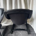 Svend Skipper Mobler Vintage Zwarte Leren Lounge Stoelen ‘apollo’ thumbnail 2