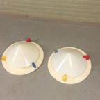 2 Vintage Ikea Memphis Milano Plafondlampen Wandlampen, Set thumbnail 4