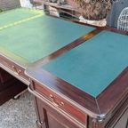 Klassiek Engels Bureau, Partnerdeks, Schrijftafel, 2-zijdig thumbnail 6