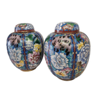 Vintage Set Cloisonné Gemberpotten thumbnail 2
