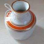 Vintage Vaasje, Royal Km Bavaria Porselein, Goud Oranje Band thumbnail 15