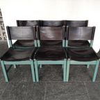 6X Vintage Eettafel Stoelen thumbnail 3