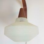 Vintage Philips Louis Kalff Wandlamp Teak Hengellamp Glas 60 thumbnail 11