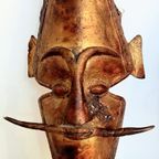 Set Antiek West Afrika Etnische Altaar Maskers thumbnail 14