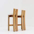 Set Vintage Italiaanse Houten Bar Krukken Boucle thumbnail 2
